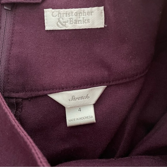 Christopher & Banks Size 4 Business Skirt​ Plum Purple - Picture 2 of 6